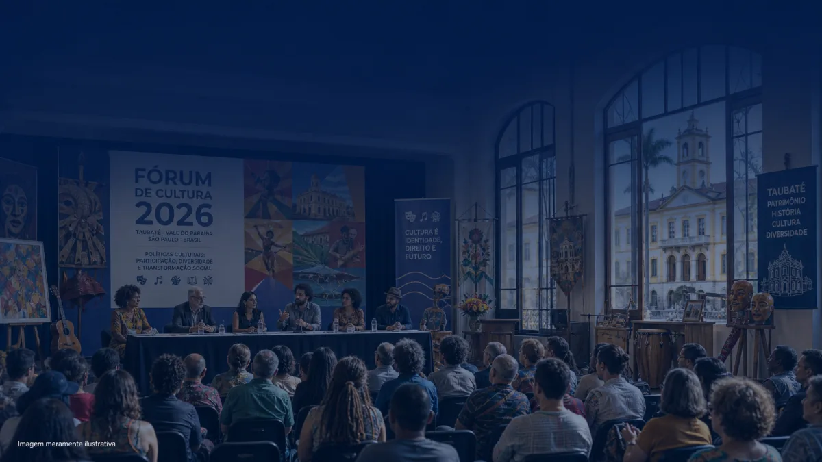 Taubaté sedia Fórum de Cultura 2026 com debates sobre políticas culturais