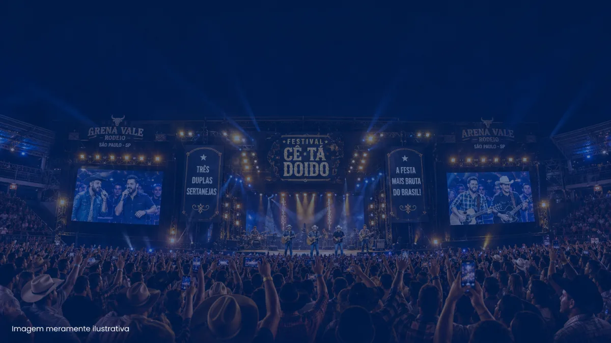 Festival “Cê Tá Doido” reúne três duplas sertanejas na Arena Vale Rodeio