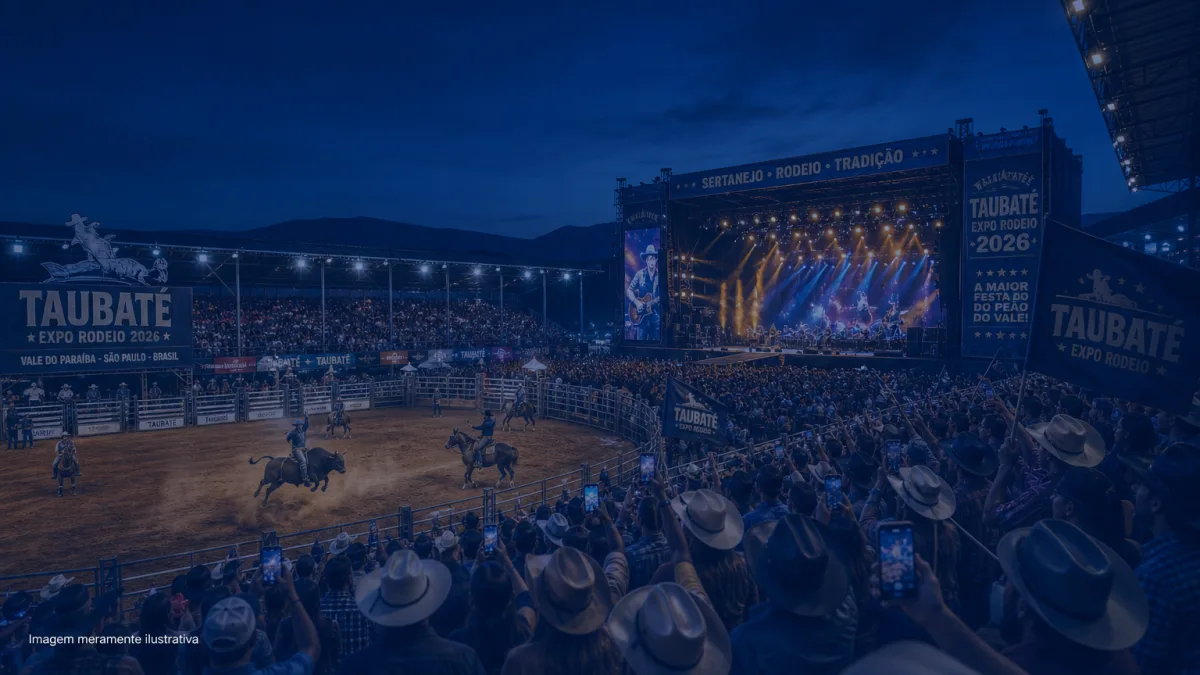 Taubaté Expo Rodeo 2026 reúne shows sertanejos e rodeio em novembro
