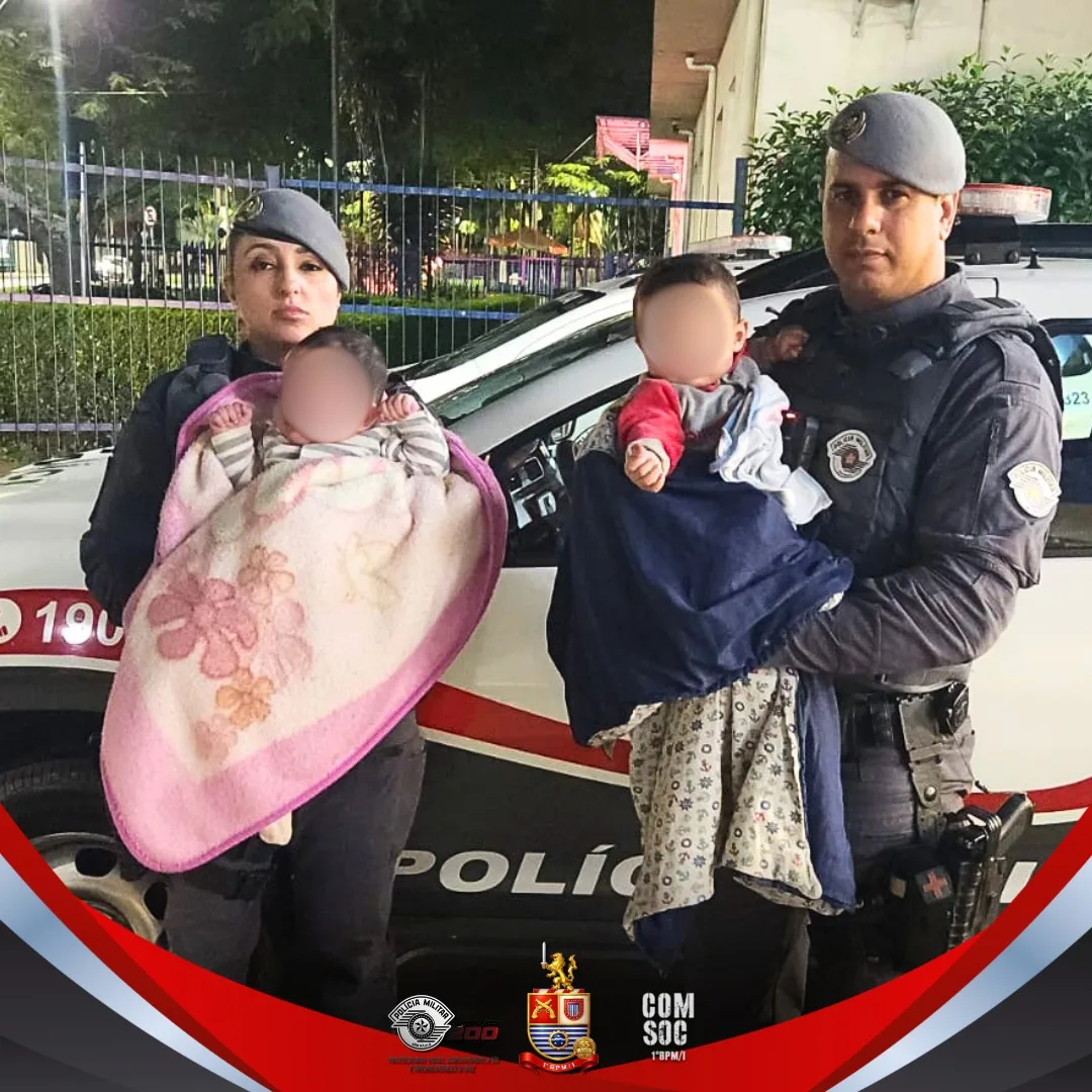 PM resgata bebês gêmeos em situação de abandono no Jardim Jussara, em SJC